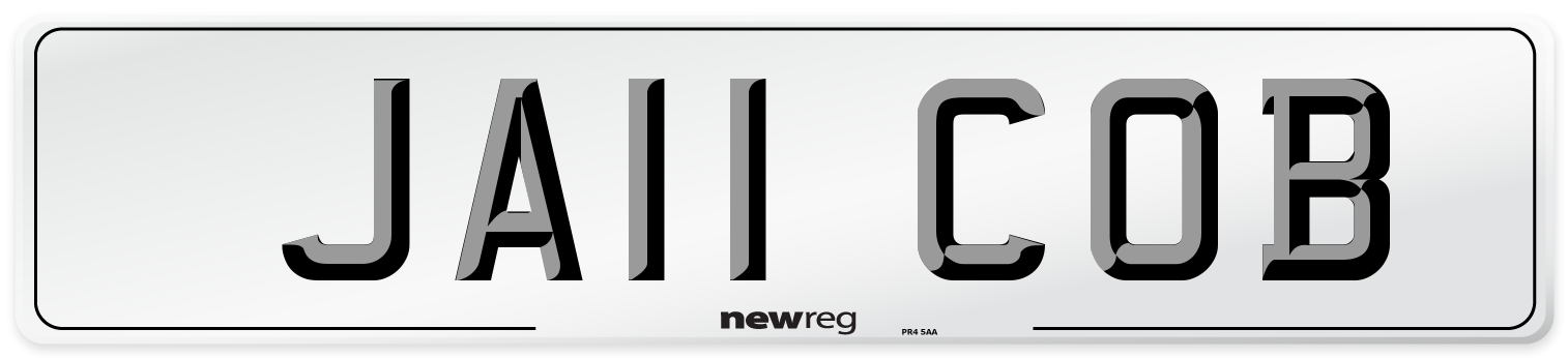 JA11 COB Number Plate from New Reg